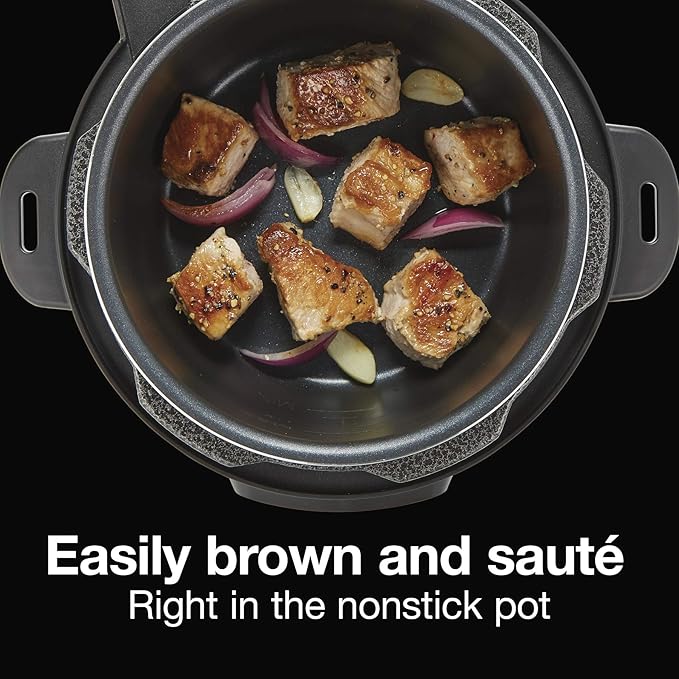 Proctor Silex Proctor-Silex Simplicity 4-in-1 Electric Pressure Cooker, 3 Quart Multi-Function With Slow Cook, Steam, Sauté, Rice, Stainless Steel (34503)