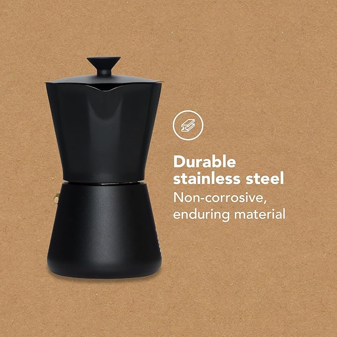 MiiR New Standard Moka Pot, 10oz - Durable Coffee Maker for Rich Espresso Strength Brew