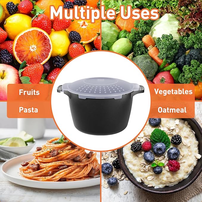 Microwave Cookware Steamer, 2 Quart Microwave Steamer for Vegetables, Microwave Cooker with Vent Lid- BPA Free, Freezer Safe