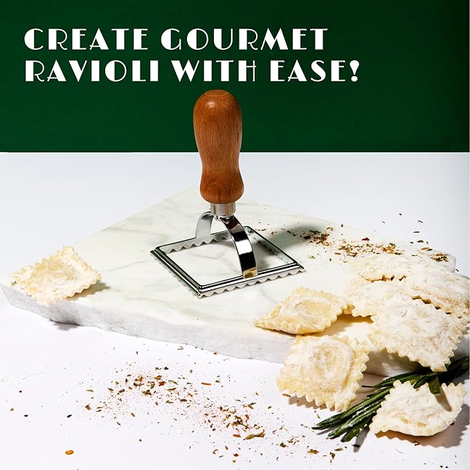 DIY Pasta Making Kit | Gourmet Pasta Set | All-in-One Set with Rolling Pin, Cutting Wheel, Ravioli Stamp, Spices & Pasta Dyes | Great Gift for Beginners and Experienced Cooks