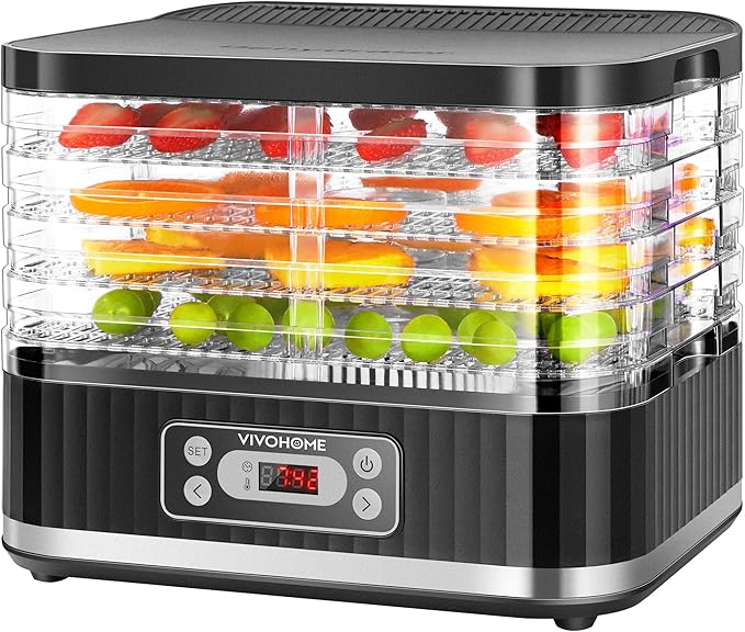 VIVOHOME 6 in 1 Multifunctional Stand Mixer with Electric 5 Trays Food Dehydrator Machine