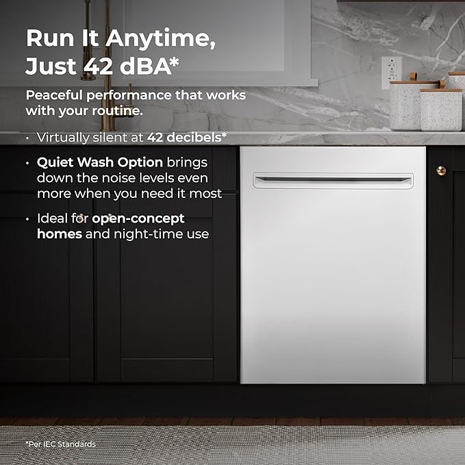 Kenmore 22-14692 Elite 24" Built-In Dishwasher - UltraWash Plus, TurboDry, QuietWash, SmartWash & TurboFlex Third Rack - 15 Place Settings - 42 DBA - ENERGY STAR Certified - 24" - White