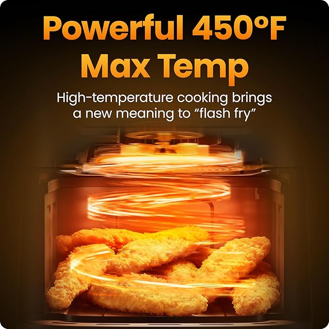Chefman Air Fryer – 4-in-1 Slim 3.5 QT Airfryer, Air Fry, Bake, Dehydrate, Frozen, 450°F Max Temp for Extra Crispy Results in Minutes, Nonstick Ceramic Coating, Dishwasher-Safe Accessories - Green