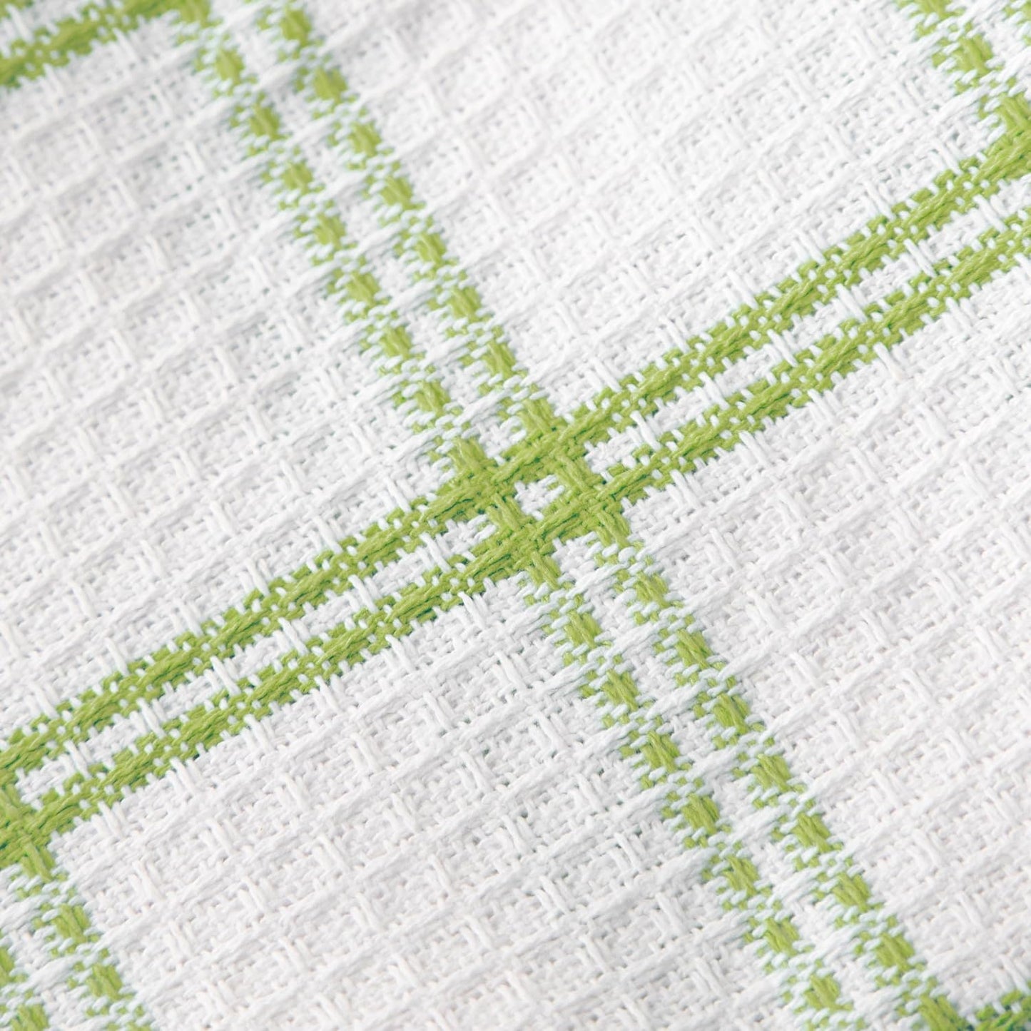 T-fal Premium Waffle Dish Cloths: Highly Absorbent, Super Soft Long Lasting - 100% Cotton, 12"x13" Flat Waffle Dish Towel for Cleaning & Drying Dishes, (4-Pack), Green