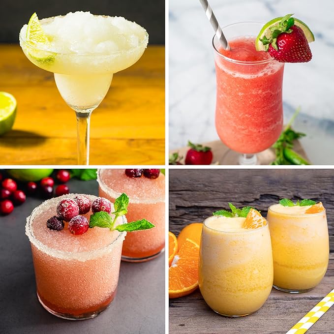 Nostalgia Retro 40-Ounce Frozen Beverage Station - Slushie Machine and Ice Shaver with Automatic Mixing for Soda, Cocktails and Margaritas - Easy & Safe Use - Black