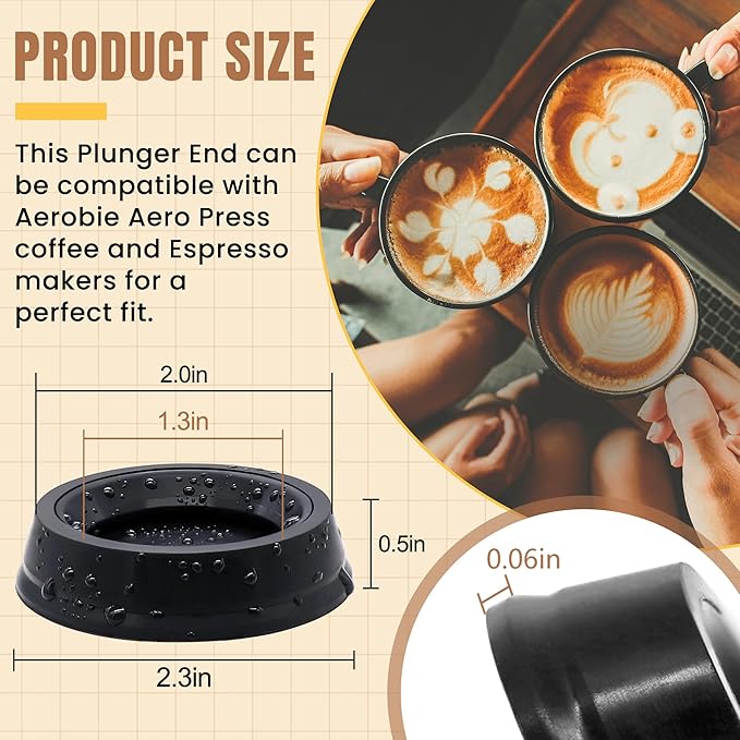 AMI PARTS Plunger Rubber Gasket Replacement Part for AeroPress Coffee and Espresso Maker (2pc)