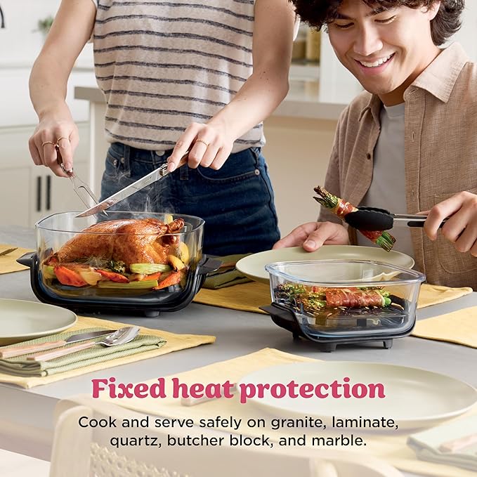 Ninja Crispi 4-in-1 Glass Air Fryer | 450°F | Non-Toxic | 4QT & 6-Cup Glass Containers w/Lids | Microwave, Freezer, Dishwasher Safe | Max Crisp, Air Fry, Bake, Recrisp | Cherry Crush | FN101DR
