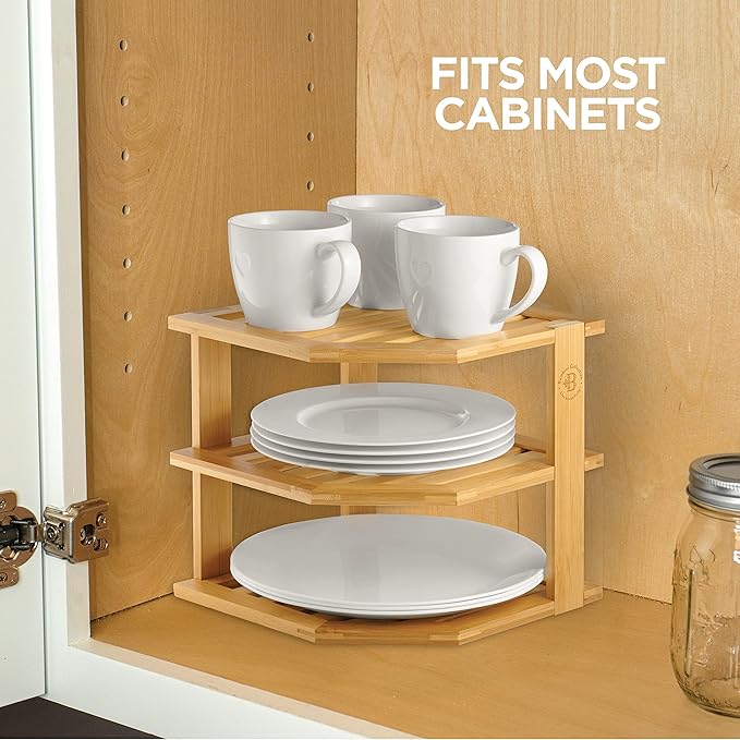Bambüsi Bamboo Dish Drying Rack and Plate Organizer Set Bundle