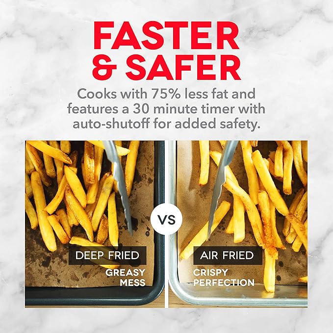 Dash AirCrisp® Pro Digital Air Fryer - Adjustable Temperature Control - Auto Shut-Off Feature & Multiple Presets - Removable Crisper Basket - 3 Quarts - Aqua