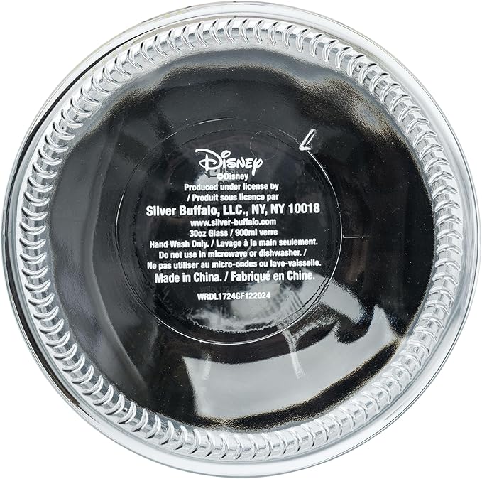 Silver Buffalo Disney Mickey Mouse Glass Jar with Lid, 4” x 4” x 6”