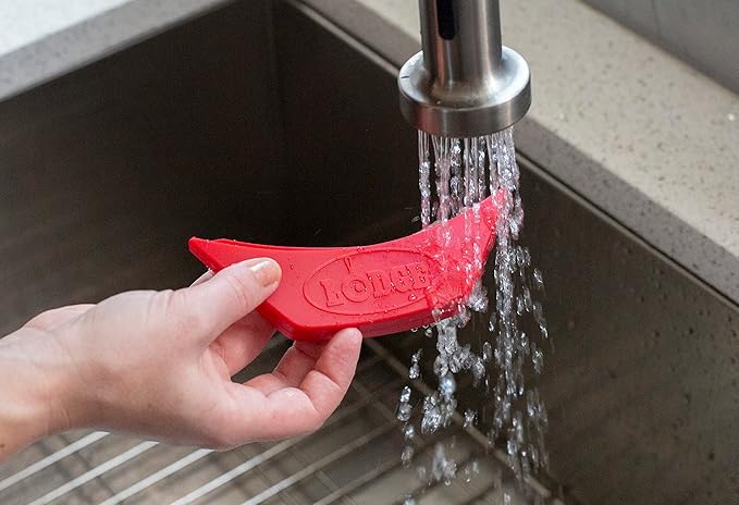 Lodge Silicone Assist Handle Holder - Dishwasher Safe Hot Holder Designed for Traditional Lodge Cast Iron Dual Handle Products - Reusable Heat Protection Up to 450° - Red (Pack of 2)