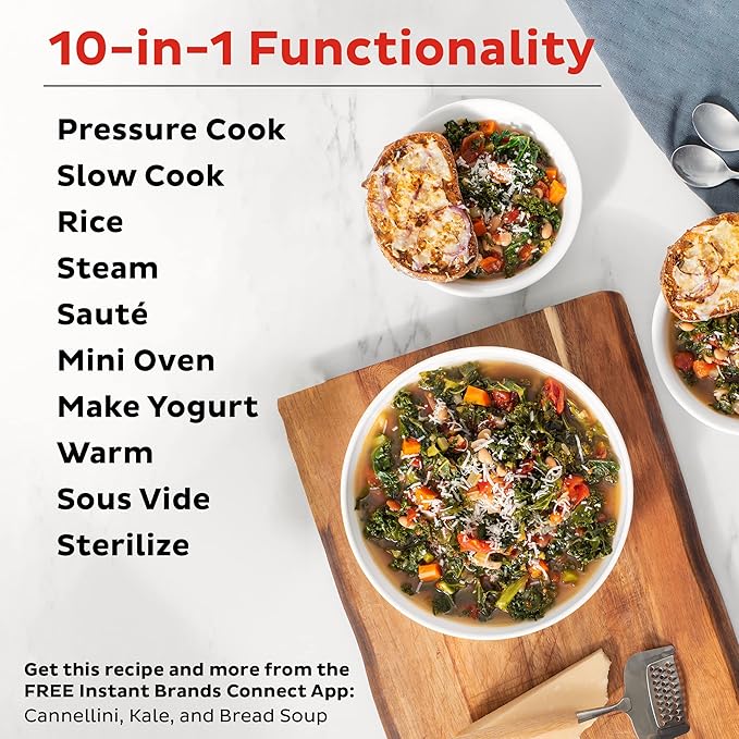 Instant Pot Pro 10-in-1 Pressure Cooker Bundle with 2 Sealing Rings