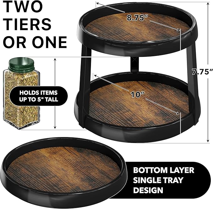 Simple Houseware Lazy Susan & Under Shelf Basket