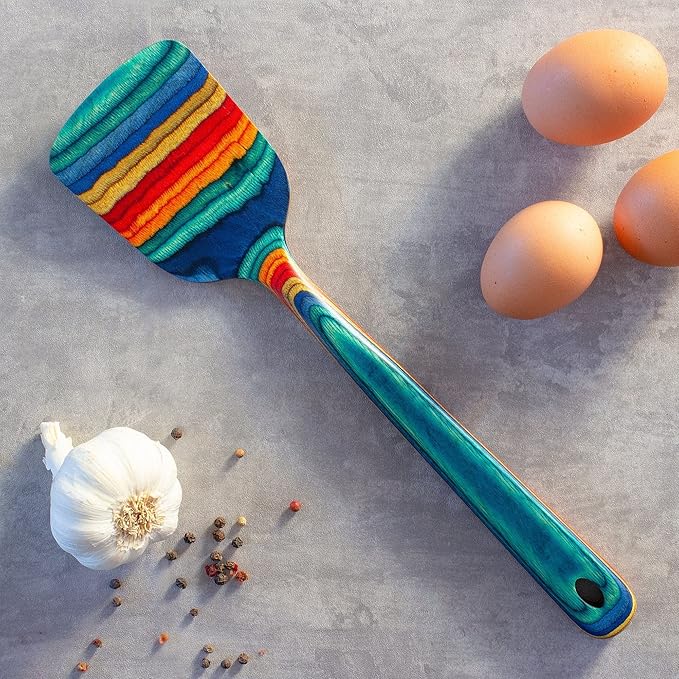 Totally Bamboo Baltique Montego Bay Collection 12-1/2" Wooden Spatula, Safe for Nonstick